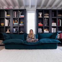 Juego de Sofás Modernos de Lujo, Súper Suaves y Cómodos, con Relleno de Esponja y Tela Ecológica, para Sala de Estar, Dormitorio, Apartamento, Hotel