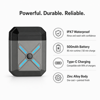 Mini rasoir pour homme en alliage de zinc, double tête flottante 3D, étanche IPX7, charge rapide USB-C, rasoir à barbe portable pour voyage