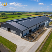 Bâtiment Agricole en Acier Préfabriqué Personnalisé, Abri pour Bétail, Moutons, Chèvres, Étable d'Élevage, Entrepôt
