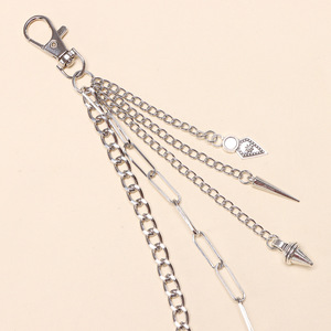 Waist <b>Chain</b> Double Layer Tassel Zinc Alloy Hip Hop Fashion Accessory Daily Wear - Product Image 3