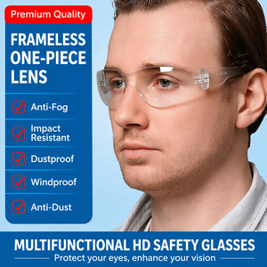 <span class=keywords><strong>Gafas</strong></span> de seguridad con lentes transparentes, sin marco, de una pieza, antivaho, resistentes a impactos, a prueba de polvo, <span class=keywords><strong>gafas</strong></span> protectoras para trabajo industrial, <span class=keywords><strong>gafas</strong></span> de sol - Product Image 1