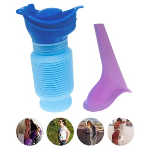 Urinoir portable 750 ml pour femmes, matériau PPT TPR, urinoir rétractable pour voyages en plein air, voiture, urgence - Product Image 2