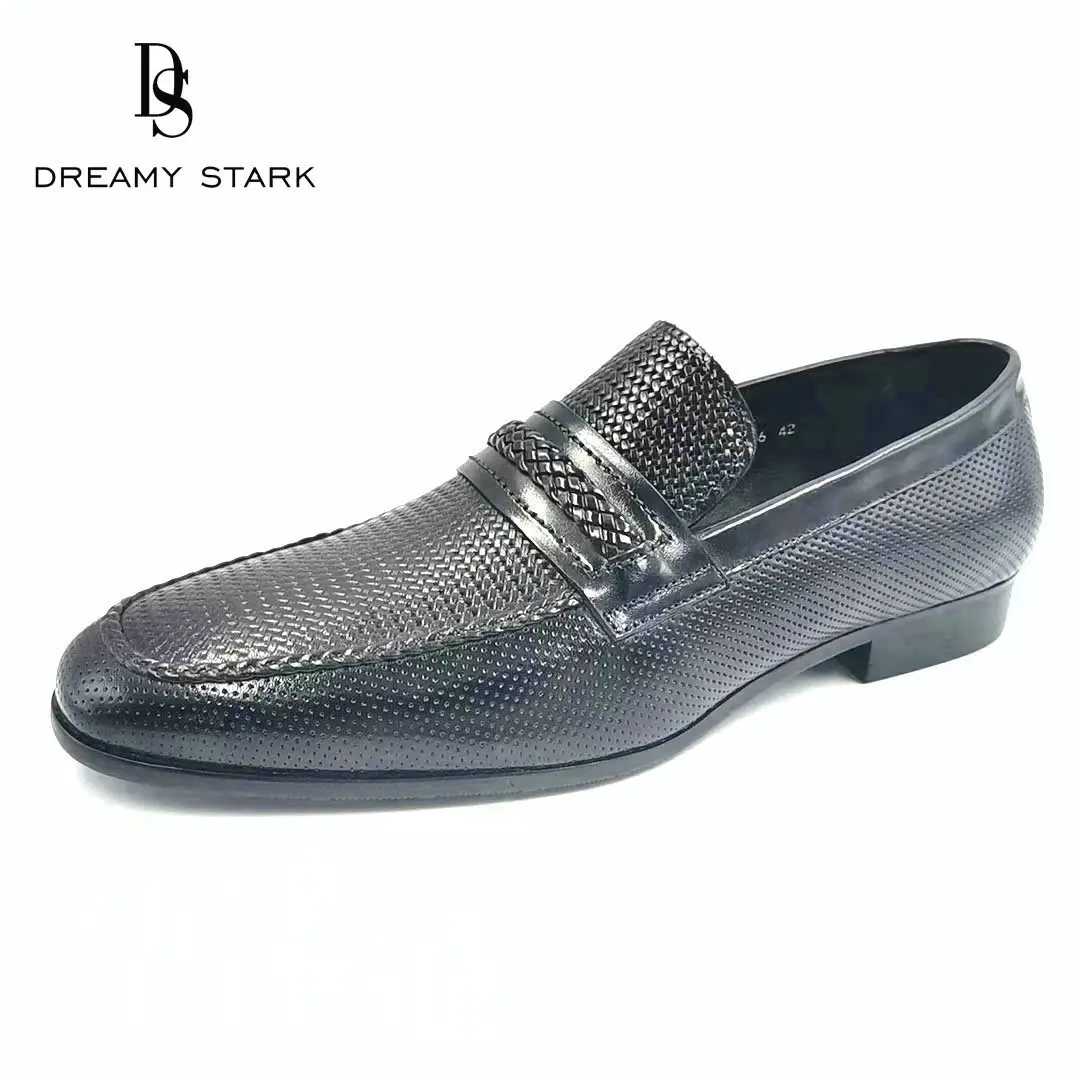 Dreamy stark luxury handmade python leather loafers men's business casual British style men's leather shoes summer breathable
