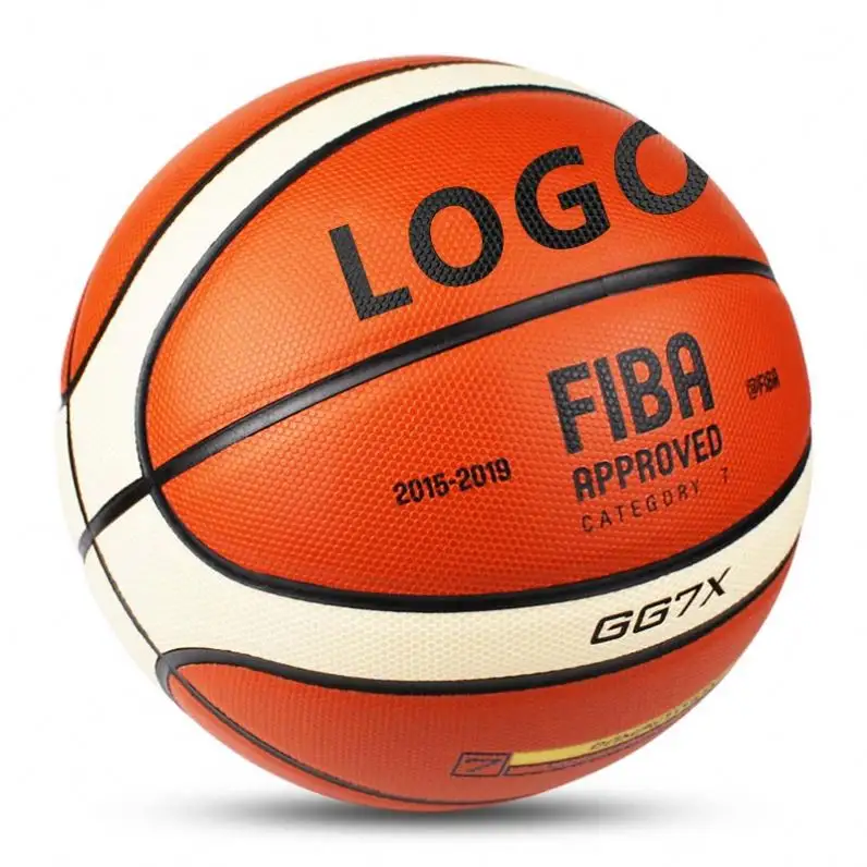 Bola de couro pu composto, bola de basquete tamanho 3 4 5 6 7 gf7x gg7 gg7x