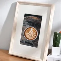 Bingkai Poster gambar kayu hitam 12x16 grosir besi kayu foto sublimasi bingkai kayu kemasan keselamatan Accepatble