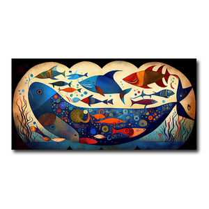 Gros Mer Nature Fond Poissons Conception Sous-Marine Créatures Abstraites Pour La Décoration De La Maison - Product Image 6