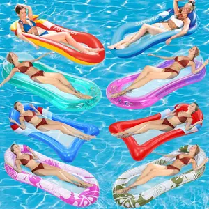 Wholesale Kids Self Inflating Sensory Air Bed Beach Lounger Pvc Party Camping Transparent Chair Lounge Inflatable Sofa
