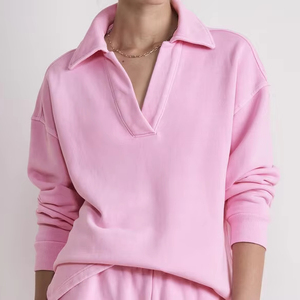 Fornitori di Abbigliamento LH2181 <span class=keywords><strong>Felpa</strong></span> Stile Varsity Personalizzata con Ricamo Larga da Uomo e Donna Silenzioso Lusso <span class=keywords><strong>Polo</strong></span> Scollo a V - Product Image 1