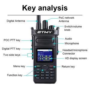 Radio Bidireccional Analógica UHF VHF <span class=keywords><strong>de</strong></span> 10 W + <span class=keywords><strong>POC</strong></span>, Comunicación Inalámbrica, PTT Dual, 4G LTE, IP67, Resistente al Agua, Walkie Talkie <span class=keywords><strong>de</strong></span> 10 W - Product Image 4