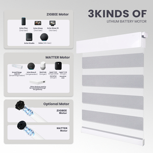 Không có khoan không có công cụ cơ giới ZigBee Alexa tuya Wifi Google vấn đề thông minh điều khiển từ xa điện Zebra Con lăn Rèm cho cửa sổ - Product Image 2