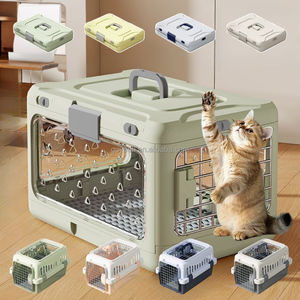 Cage de <span class=keywords><strong>transport</strong></span> pliable pour animaux de compagnie, respirante, transparente, pour extérieur, avec poignée - Product Image 1