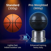 Ballon de basketball professionnel AOYUN 900g lesté, taille 3, avec revêtement en cuir absorbant l'humidité, emballage à libération d'air, pour entraînement intensif