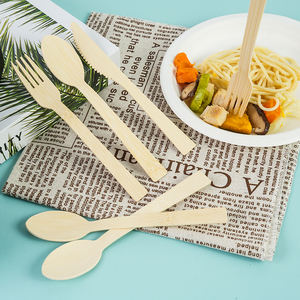 Juego <span class=keywords><strong>de</strong></span> <span class=keywords><strong>cubiertos</strong></span> <span class=keywords><strong>de</strong></span> bambú ecológicos <span class=keywords><strong>Cubiertos</strong></span> desechables biodegradables a la venta - Product Image 2