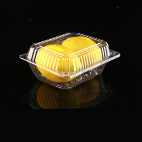 Maßgefertigte Einweg-Blister Recycelbare Transparente PET-Kunststoff-Klappboxen für Essen zum Mitnehmen, Kuchen, Desserts und Obst