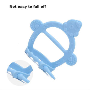 Jouets <span class=keywords><strong>de</strong></span> <span class=keywords><strong>dentition</strong></span> unisexes pour bébés, en silicone souple <span class=keywords><strong>de</strong></span> qualité alimentaire, anti-chute, sans BPA - Product Image 4