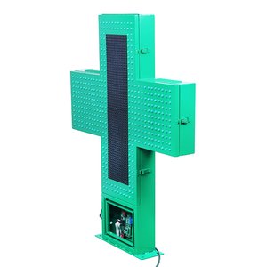 Pantalla LED P10 de Doble Cara Impermeable para Exteriores, Letrero Giratorio Azul de 80 cm, Pantalla Cruzada para Farmacias, Uso en Tiendas Médicas - Product Image 5