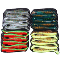 Leurre de pêche à la surface souple SKX 8cm 4.8g, très vendu, en plastique, queue de pagaie, appât artificiel, perche, basse, rivière, océan, bateau