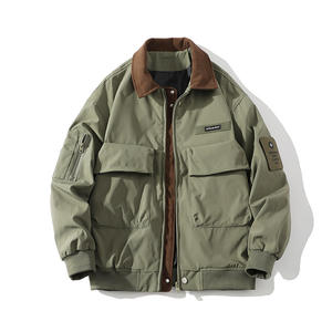 Custom <span class=keywords><strong>Vintage</strong></span> <span class=keywords><strong>Ropa</strong></span> De Hombre <span class=keywords><strong>Ropa</strong></span> De Trabajo Casual Retro Bomber Jacket Streetwear Chaquetas - Product Image 3