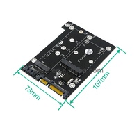 M.2 NGFF Msata ke SATA 3.0 2.5 adaptor SSD, konverter kartu Riser SSD M2 PCI untuk PC Laptop tambahkan kartu hingga 6Gps