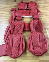 Housse de siège rouge pour Mercedes-Benz AMG A45 CLA45 GLA45 E63 C63, garnitures intérieures en carbone véritable, accessoires supplémentaires