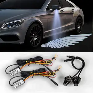 2024 Hot Sales Auto Decorative Ghost Shadow Laser Light Welcome Lamp LED Angel Wing Lights Car Light Accessories