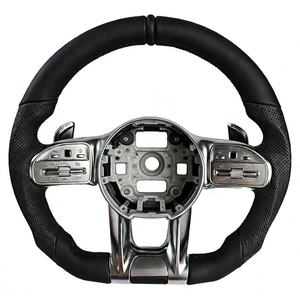 Volant en cuir microfibre souple pour <span class=keywords><strong>Mercedes</strong></span> Benz Classe C E <span class=keywords><strong>CLA</strong></span> <span class=keywords><strong>45</strong></span> X166 ML350 W203 W204 W177 - Product Image 1