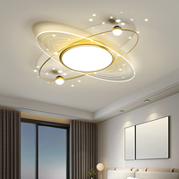 Forme créative effets étoilés lumière luxe étoile lune Led plafonnier pour chambre salon