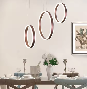 Zeal Lighting nordic modern Restaurant Acrylic circle chandelier ring pendant <b>light</b> for <b>kitchen</b> island - Product Image 5