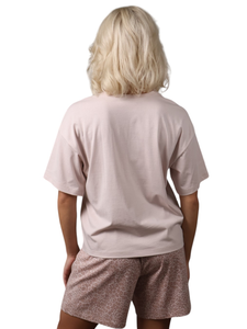 ชุดนอนผ้าฝ้ายออร์แกนิคพิมพ์ลายเสือดาวสำหรับผู้หญิงชุดนอนแขนสั้นกางเกงขาสั้นฤดูใบไม้ผลิฤดูร้อน - Product Image 2