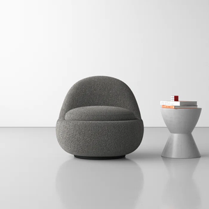 Sofás de sala de estar, silla de tela, sofá individual, sillón gris moderno, sofá de un solo asiento de estilo clásico con espalda baja - Product Image 3