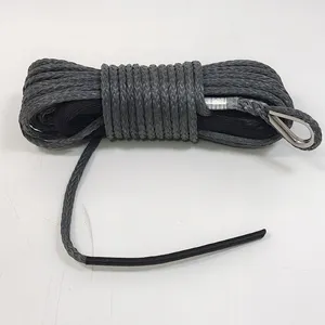 Synthetic winch rope with hook uhmwpe Winch Cable Line with Hook+Winch Fairlead for 4WD Off Road Vehicle Truck SUV Jeep