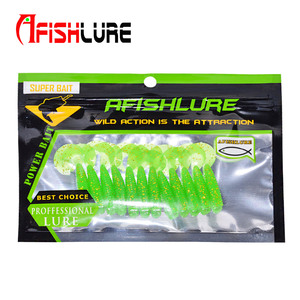 Afishlure soft bait 45mm 1.2g esca luminosa per trota esca morbida riccia esca per pesci in silicone esche artificiali - Product Image 6