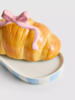 En gros, Beurrier en céramique pour croissants avec couvercle, design unique et moderne, pour comptoir, cadeau Homestead