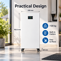 Batterie de stockage d'énergie domestique 51,2 V 16 kWh LiFePO4 48 V sur pied avec BMS intelligent pour alimentation de secours résidentielle