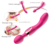 SacKnove 10 Geschwindigkeiten leistungsstarke Mini-Kabellose Silikon-G-Punkt Körpermassage Sexspielzeug für Erwachsene schwarze Dildos Zahnstabvibrator Sexspielzeug Frauen