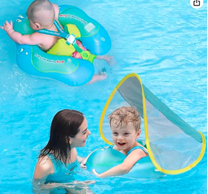 Free Swimming Child <b>Inflatable</b> Swim Float with Sun Canopy Infant Pool Float for 0-6 Years Usa Mairun Model USA 823 - Product Image 2