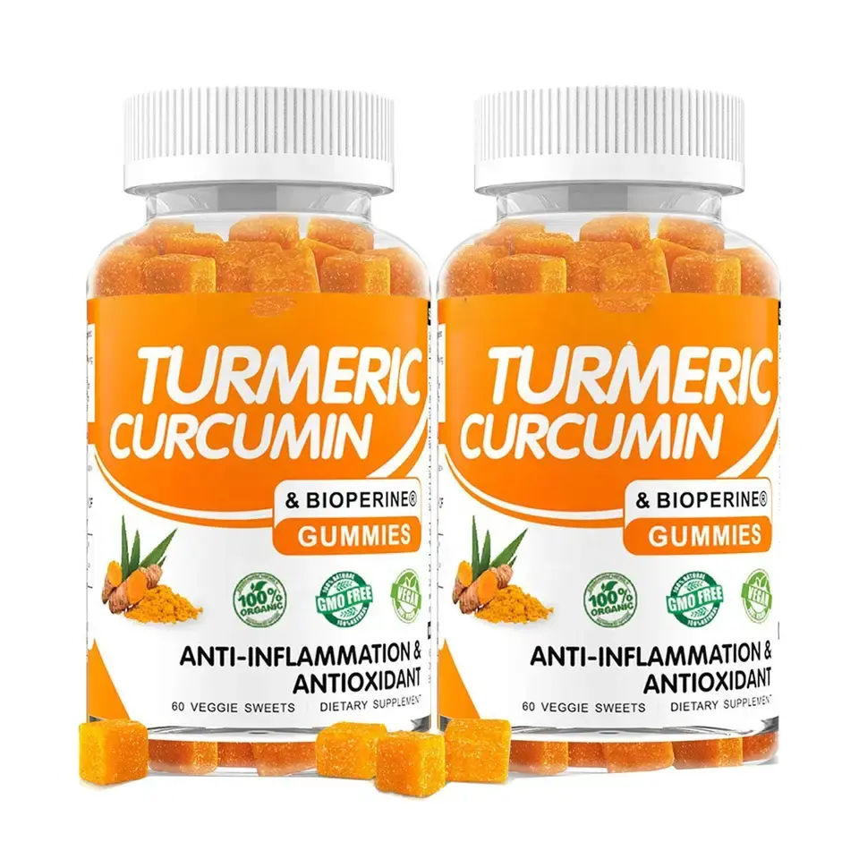 Oem/Odm Anti-Inflammatoire Supplement Voor Gewrichtsondersteuning Voor Volwassenen Biologische Kurkuma Curcummies