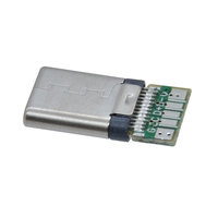 USB2.0 3A 고전류 USB 헤드 타입-C 24P 5 핀 수 커넥터 고속 충전 단일 커패시터 PD 플러그
