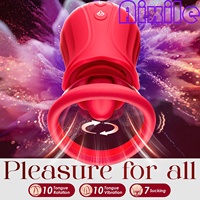 2-in-1 APP Rose Sexspielzeug für Frauen AI Sync 360 °   Rotierende Vibratoren mit Leck- und Saugfunktion für Klitoris und Brustwarzen - Vibrator für Frauen