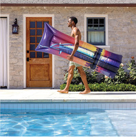 Grand matelas gonflable portatif personnalisable de piscine de coussin de flottement de lit d'eau de PVC matelas gonflable personnalisable de piscine