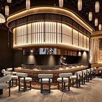 Luxe Japans restaurant interieurontwerp, turnkey commerciële inrichting, Chinees restaurantproject, complete winkelinrichting