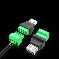 1 Pcs 4Pin USB 2.0 Typ A Stecker/Buchse Schraub klemmenst ecker USB Jack Shield-Anschluss Andere Anschlüsse