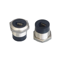 Conector de Panel Tipo D RJ45 WLMK, Conector de Datos Hembra Cat5e/Cat6, Conector de Red para Gabinete/Panel, Aleación de Zinc DIMUD PCB