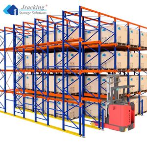 ชั้นวางสินค้าอุตสาหกรรมแบบหนักสำหรับคลังสินค้า  ทำจากเหล็ก สีน้ำเงินและสีส้ม ระบบจัดเก็บพาเลทแบบเลือกได้ ได้รับการรับรองมาตรฐาน CE - Product Image 1