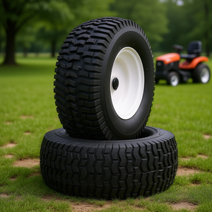 Pneu de tondeuse à gazon 16x6.5-8 sans chambre à air, moyeu déporté de 3 pouces, douille de 3/4 pouces, 16 adaptateurs, roue pneumatique pour tondeuse autoportée - Product Image 2
