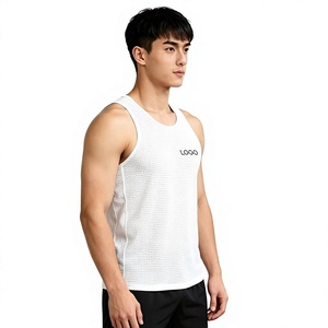 Camiseta Deportiva Personalizada para Hombre, Sin Mangas, Tejido Elástico, Chaleco para Correr, Transpirable, para Entrenamiento Atlético, Gimnasio, OEM - Product Image 2