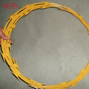 Fil de rasoir de garde individuel en rouge enroulé Cbt 65 Barebd mur de serpent droit avec des limites bleues double par fait de fil d'acier - Product Image 4