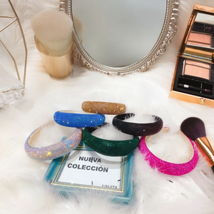 Fascia per capelli Diatema con punta a forma di trapano 46210 Nuova collezione Fascia per capelli con glitter per donna Accessori moda - Product Image 3