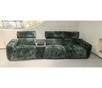 Sofá de Cine Eléctrico Reclinable para Cine en Casa con Luz LED, Sofá Cama de Cuero para Sala de Estar, Soporte para Logotipo Personalizado