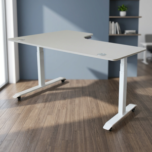 SMARTDESK L Office Foldable Adjustable Metal <b>Desk</b> with Wheeled Design and Lockable Feature - Product Image 2